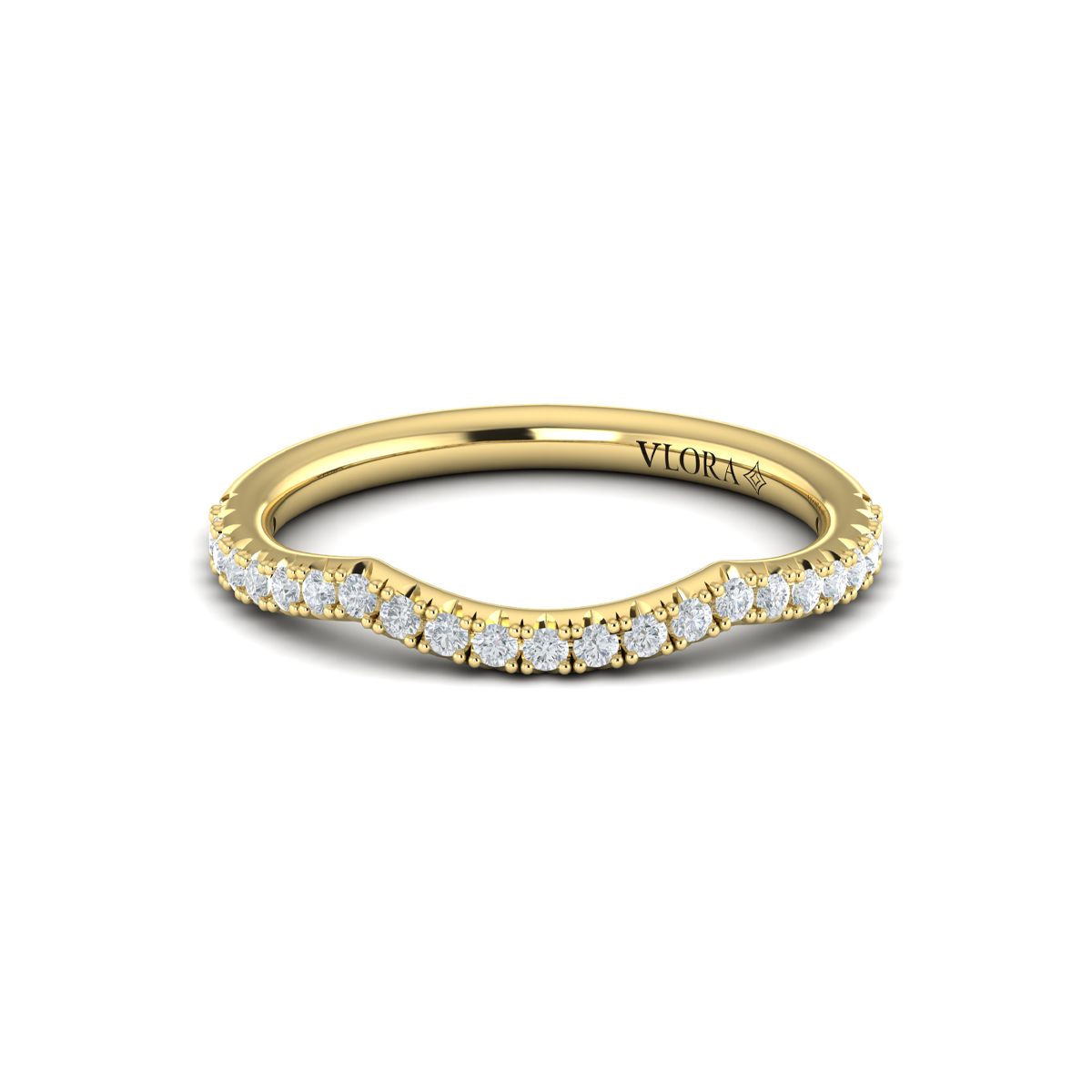 Woven Pave Matching Wedding Band