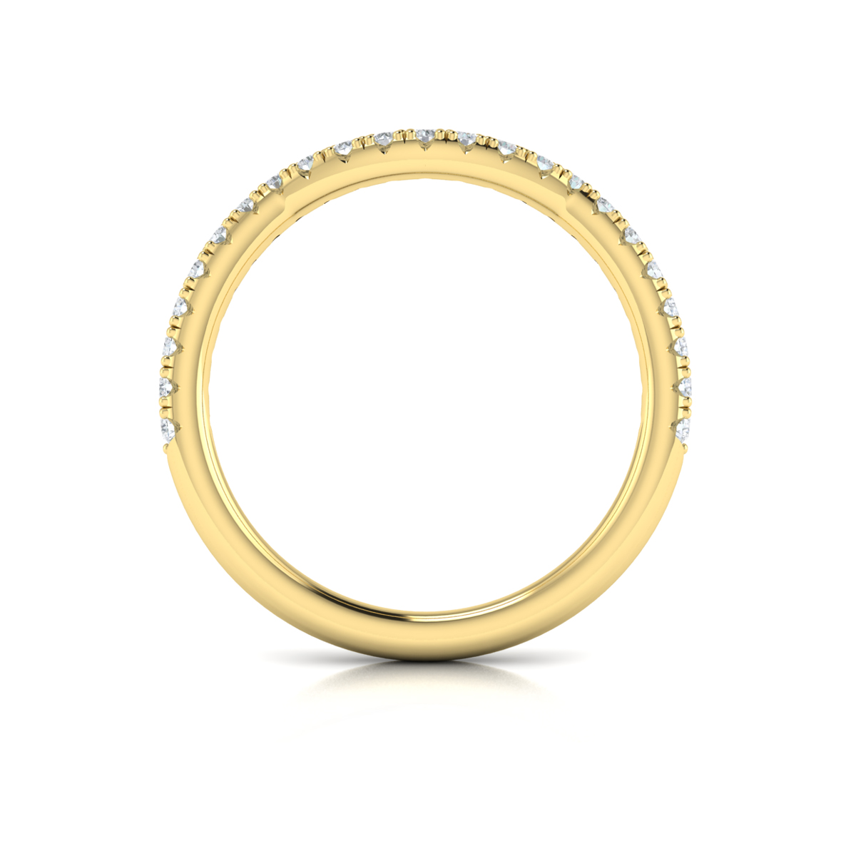 Woven Pave Matching Wedding Band