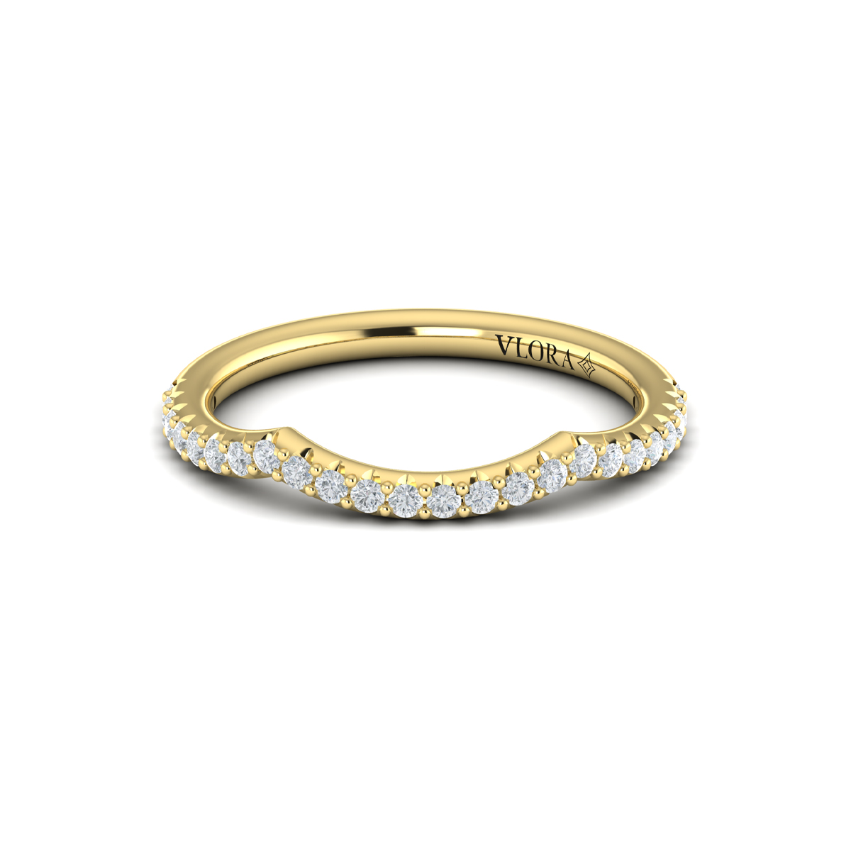 Woven Pave Matching Wedding Band