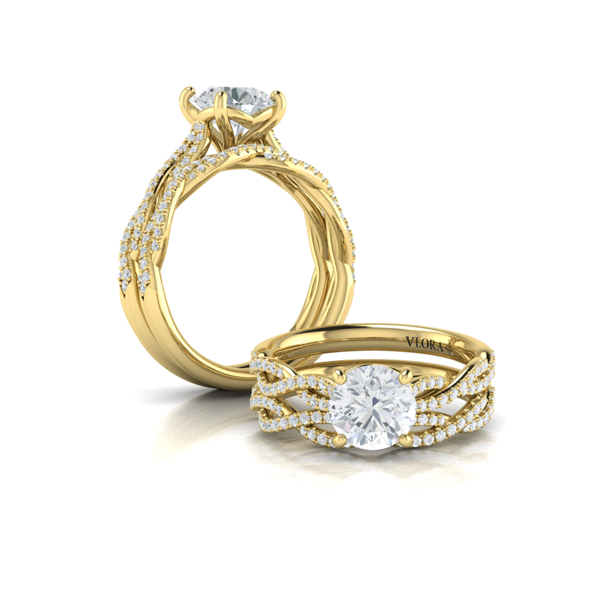 Matching Band for Woven Strands Engagement Ring