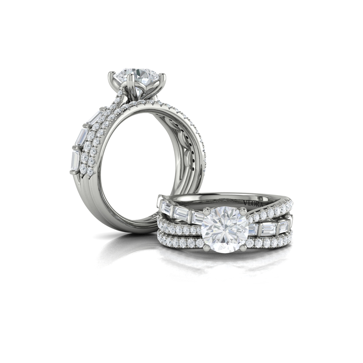 Matching Band for Entwined Round Diamond Engagement Ring