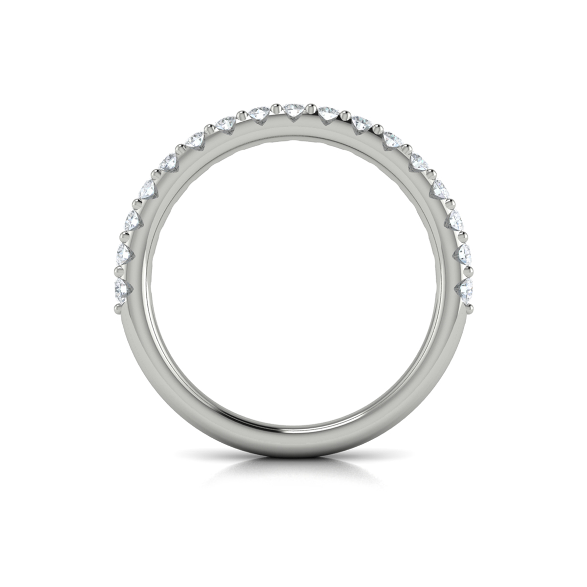 Matching Band for Bold Cathedral Round Diamond Engagement Ring
