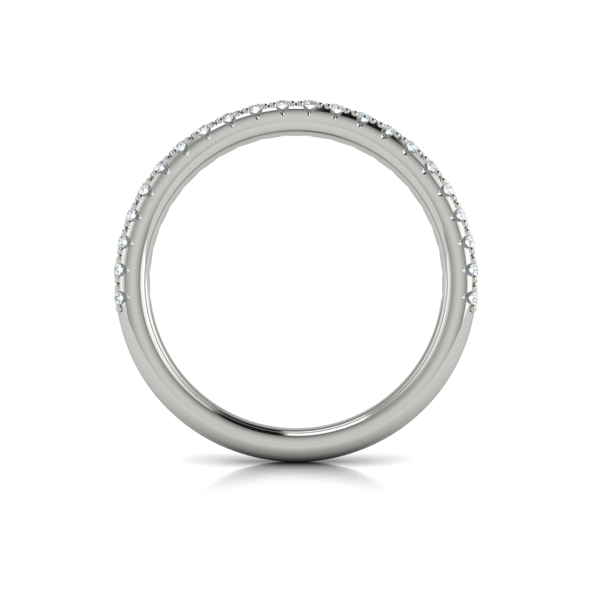 Matching Band for Dramatic Cathedral Hidden Halo Engagement Ring