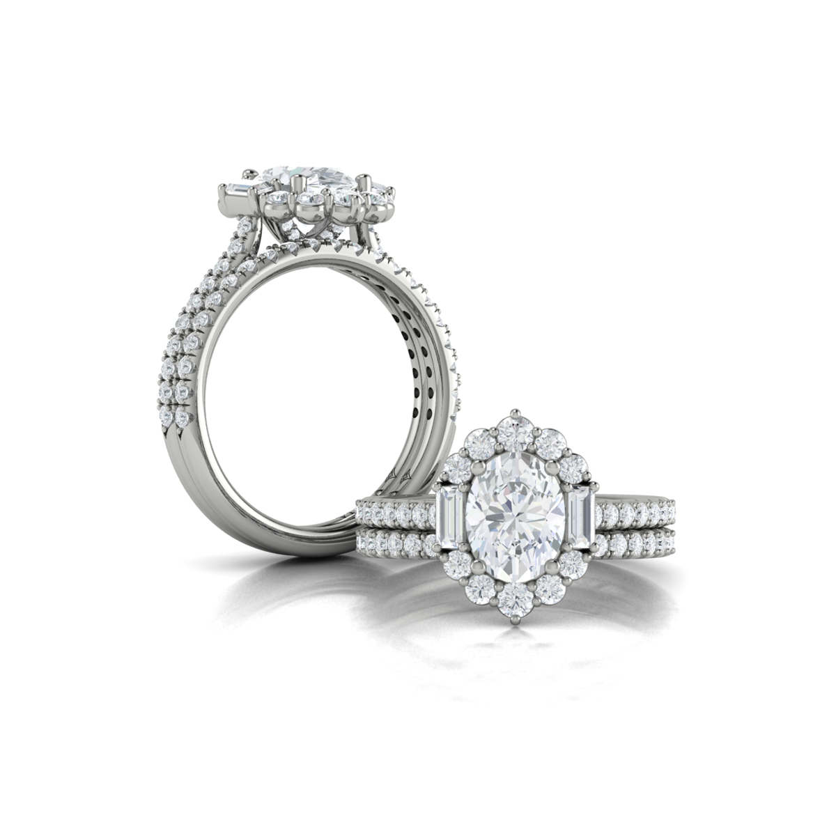 Matching Band for Harmony Halo Oval Engagement Ring