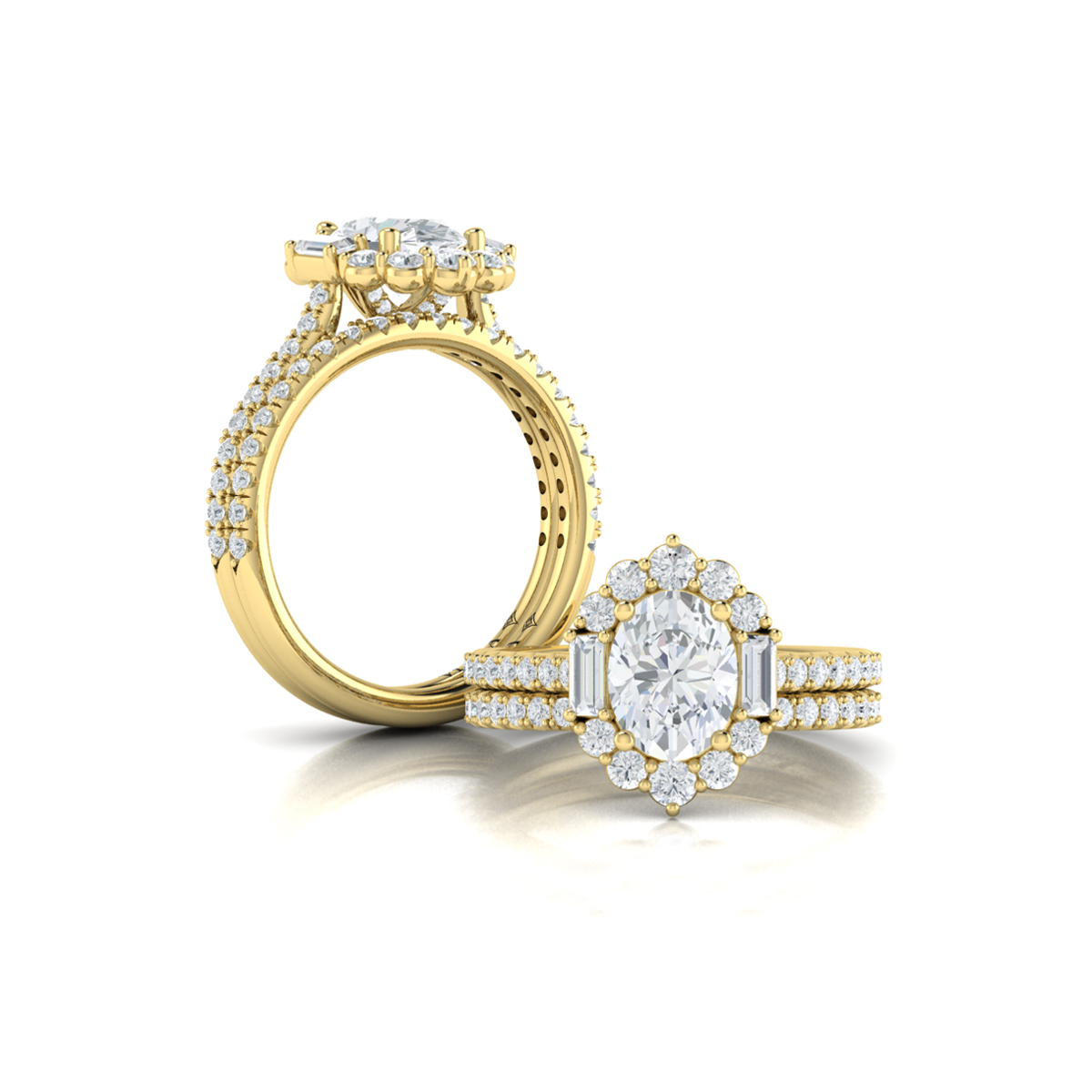 Matching Band for Harmony Halo Oval Engagement Ring