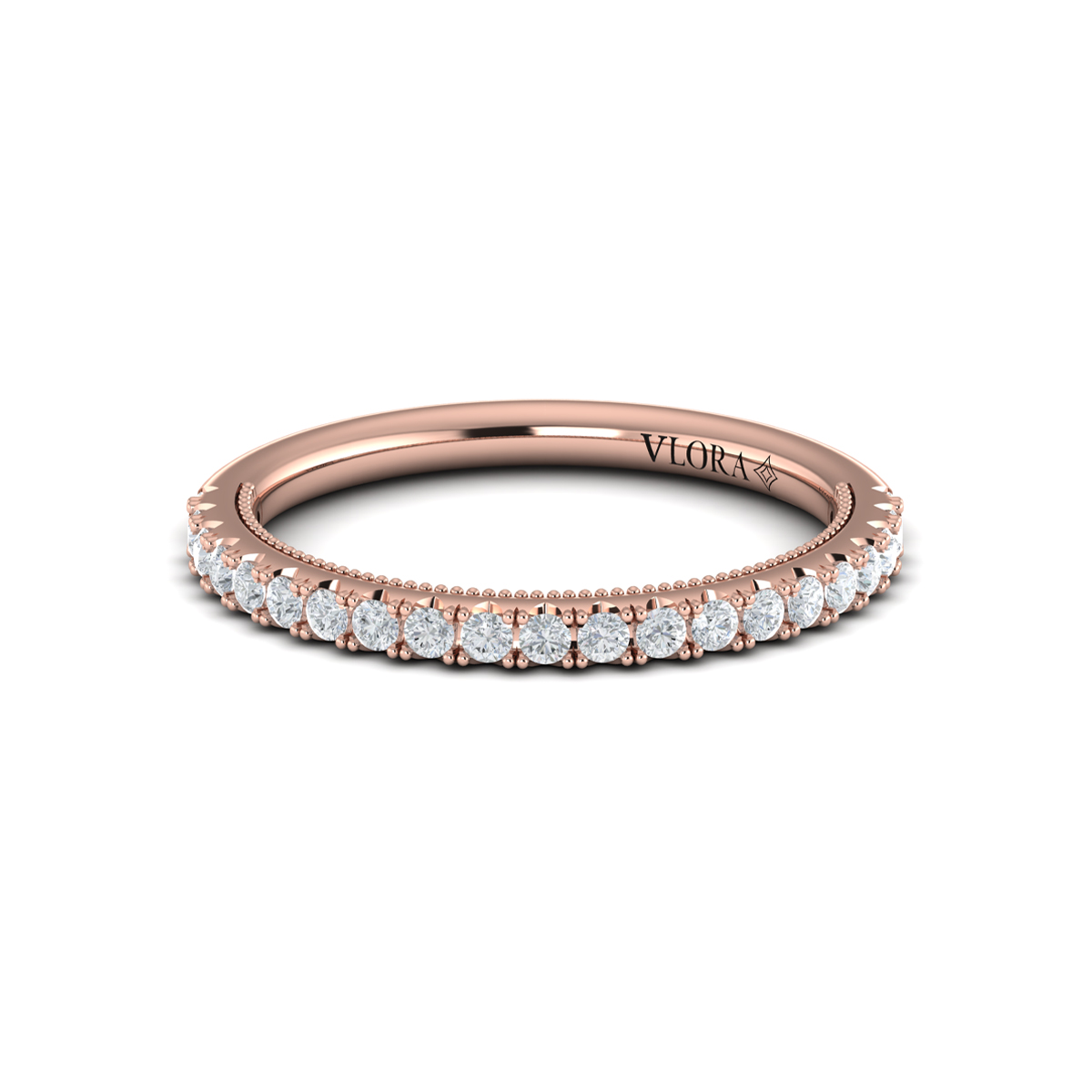 Matching Band for Deco Elegance Emerald Cut Halo Engagement Ring