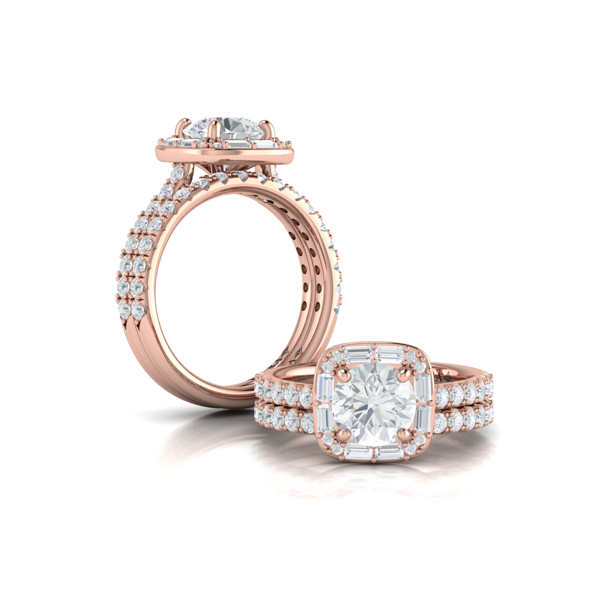 Matching Band for Intricate Halo Engagement Ring