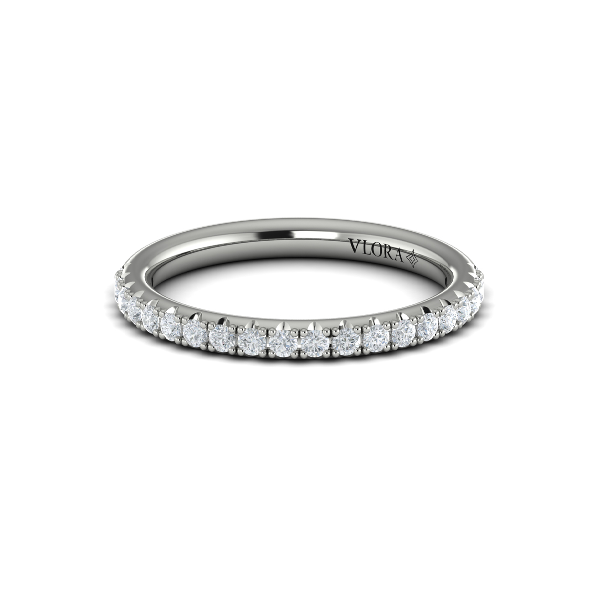 Matching Band for Unique Oval Halo Round Engagement Ring