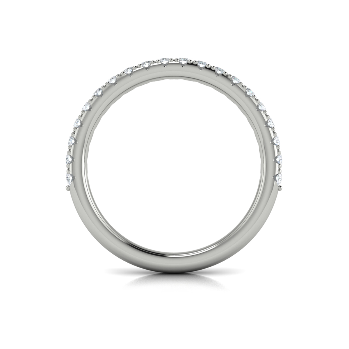 Matching Band for Unique Oval Halo Round Engagement Ring