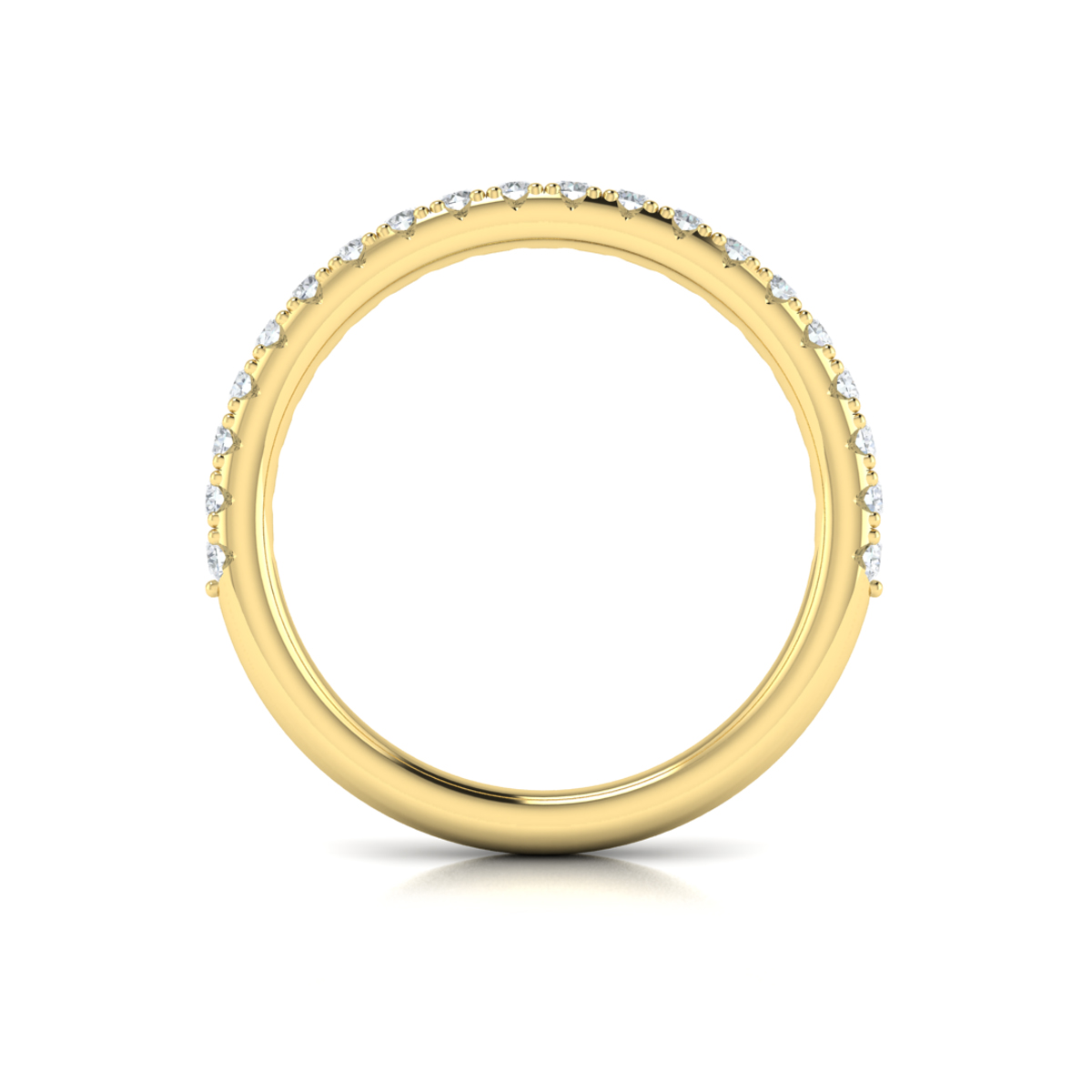 Matching Band for Unique Oval Halo Round Engagement Ring