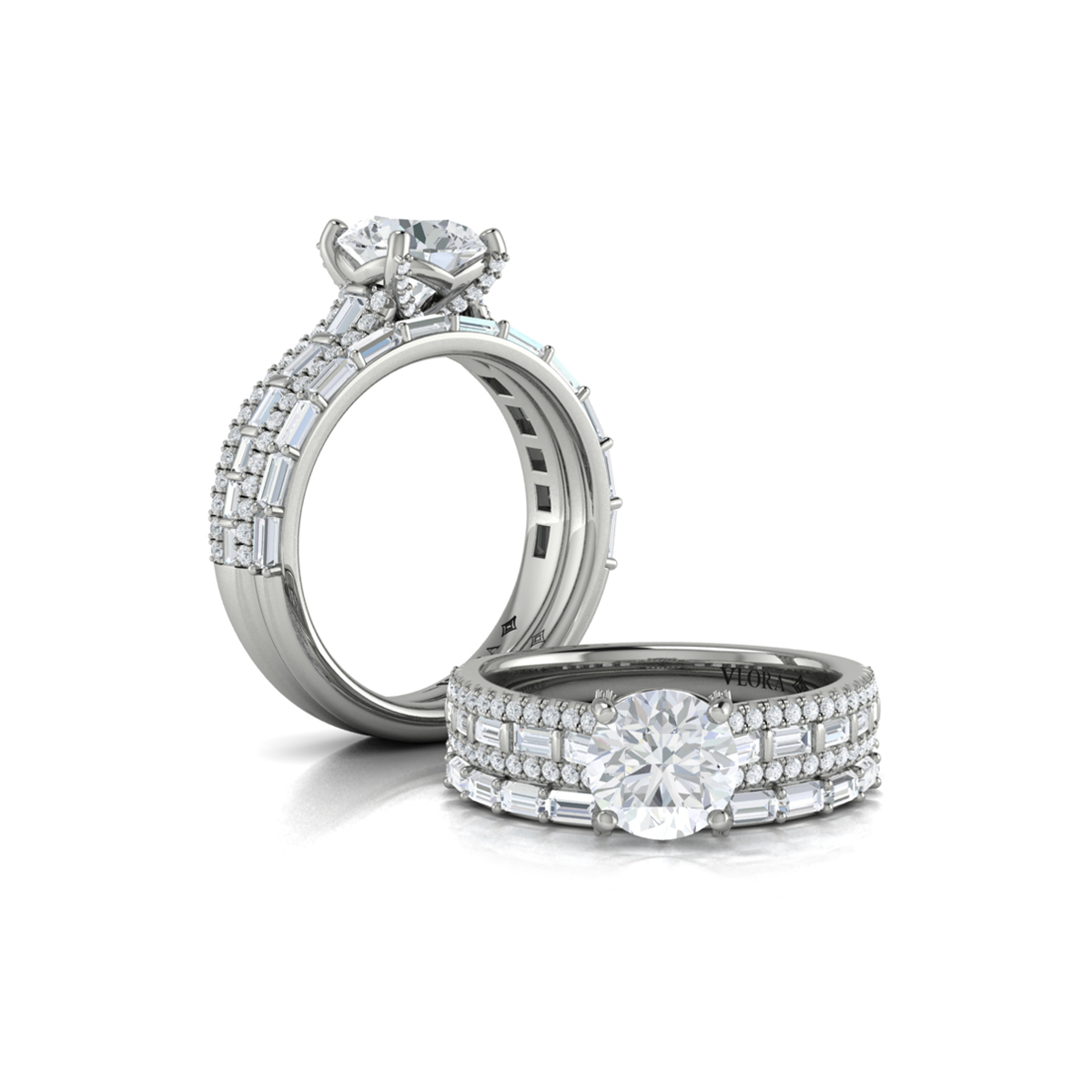 Matching Band for Grand Cathedral Round Diamond Engagement Ring