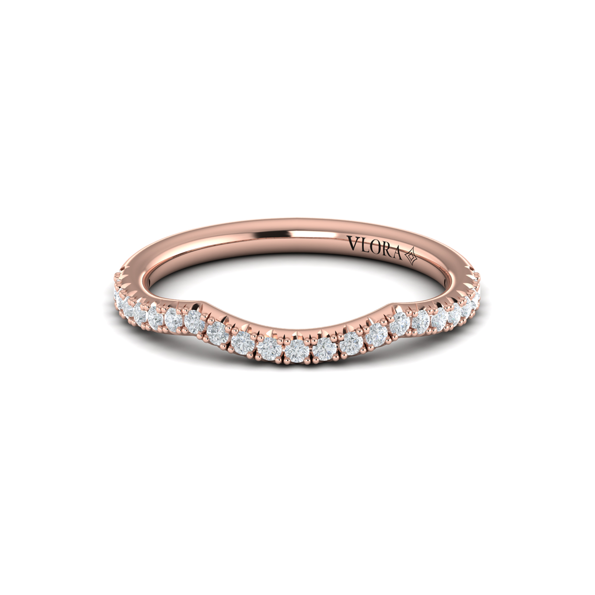 Matching Band for Enchanted Vine Oval Hidden Halo Engagement Ring
