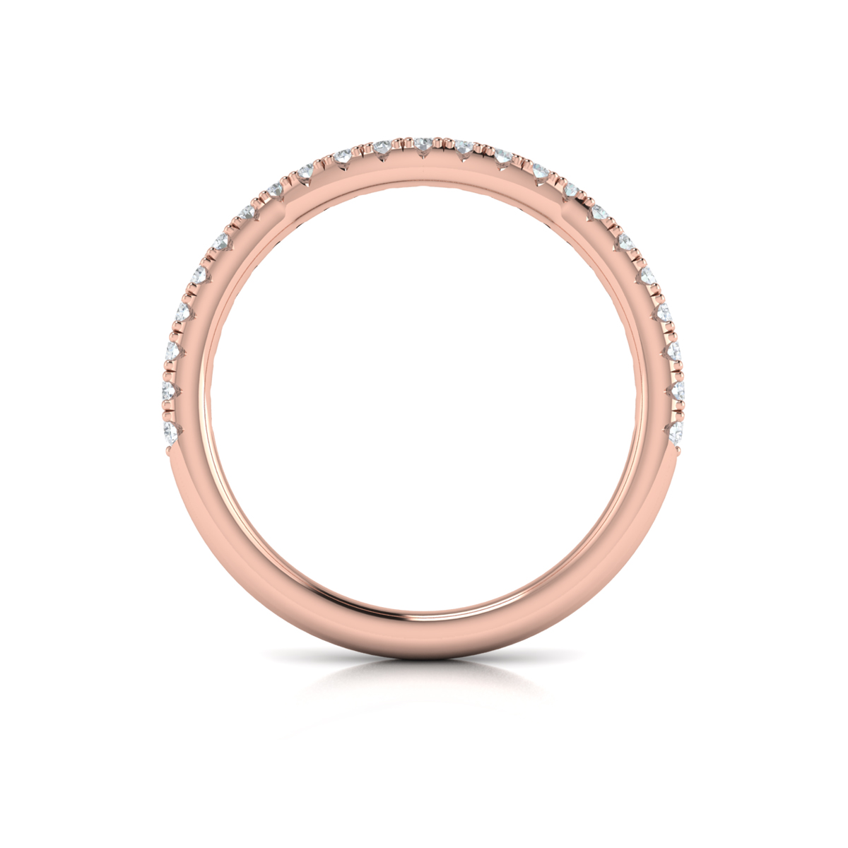 Matching Band for Enchanted Vine Oval Hidden Halo Engagement Ring