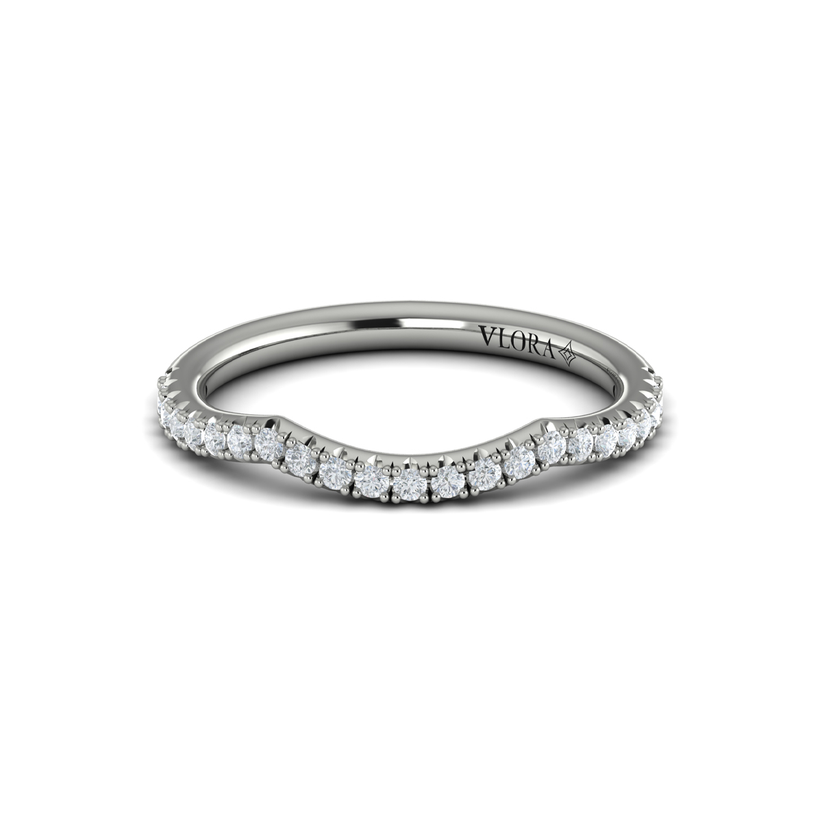 Matching Band for Enchanted Vine Oval Hidden Halo Engagement Ring