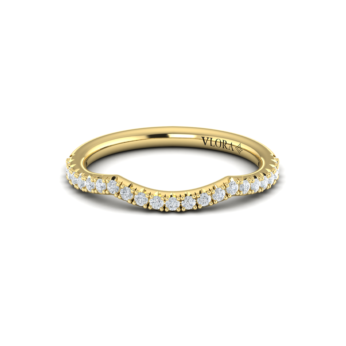Matching Band for Enchanted Vine Oval Hidden Halo Engagement Ring