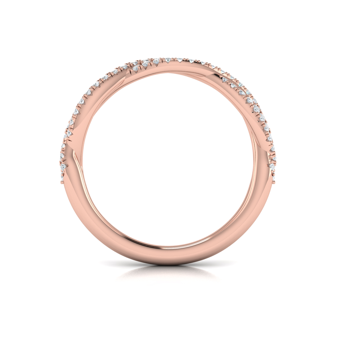 Matching Band for Entwined Pear Halo Engagement Ring