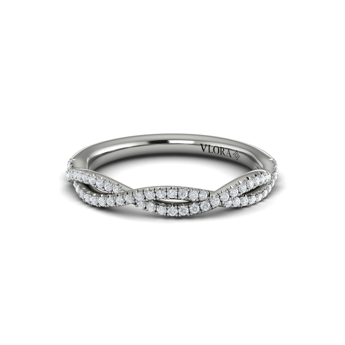 Matching Band for Entwined Pear Halo Engagement Ring