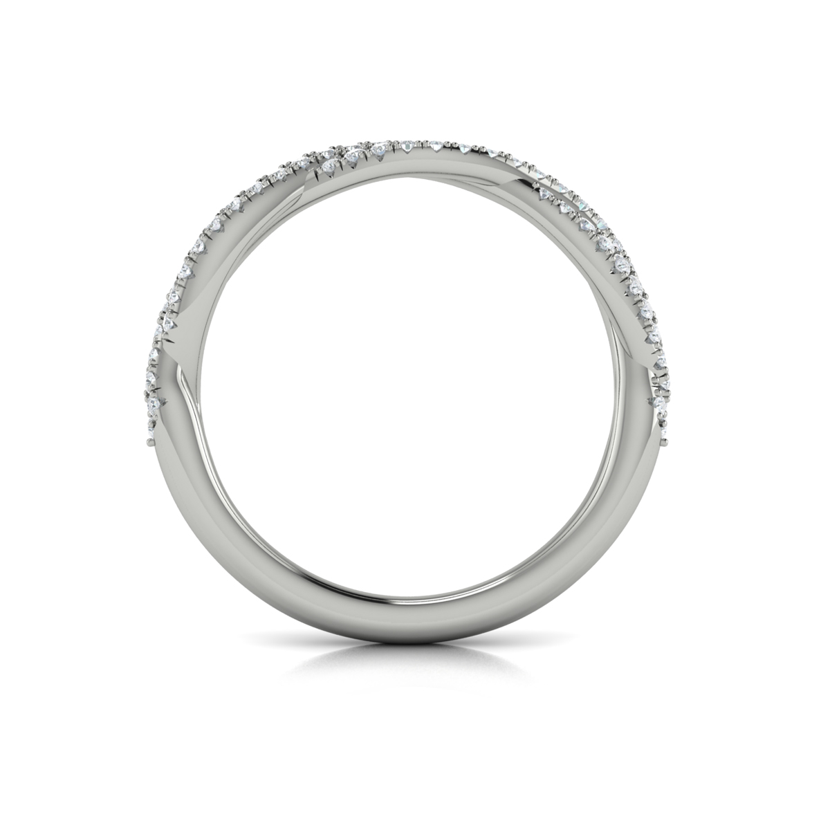 Matching Band for Entwined Pear Halo Engagement Ring