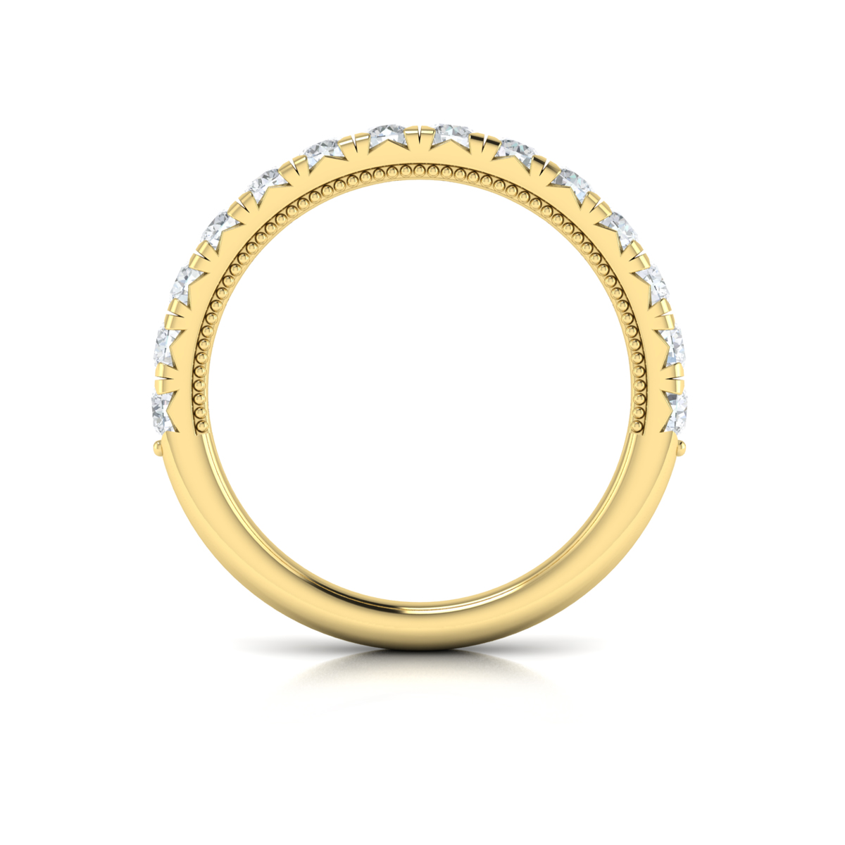Matching Band for French Cathedral Oval Hidden Halo Engagement Ring