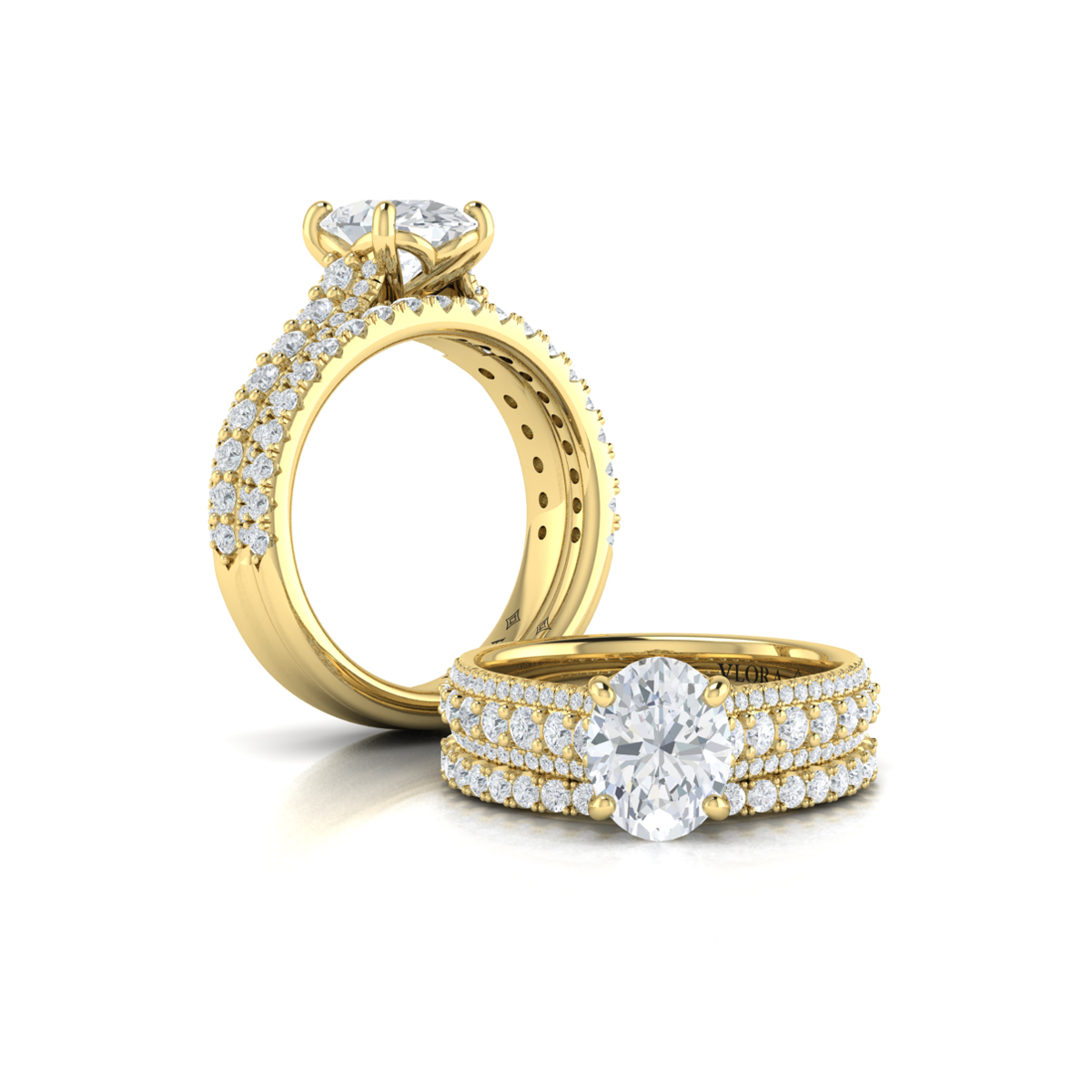 Matching Band for Bold Cathedral Oval Engagement Ring