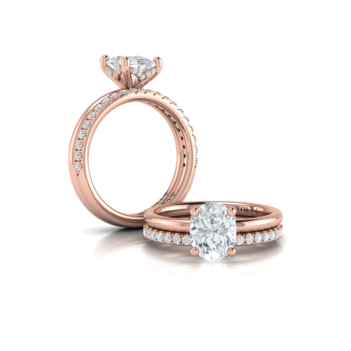 Matching Band for Promise Solitaire Oval Engagement Ring