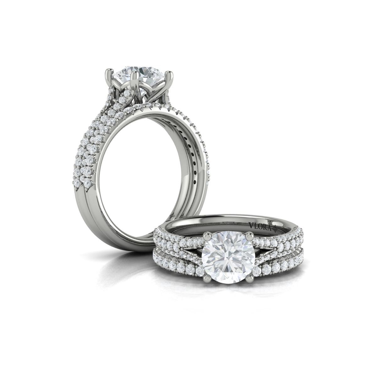 Matching Band for Splendid Cathedral Split Shank Engagement Ring