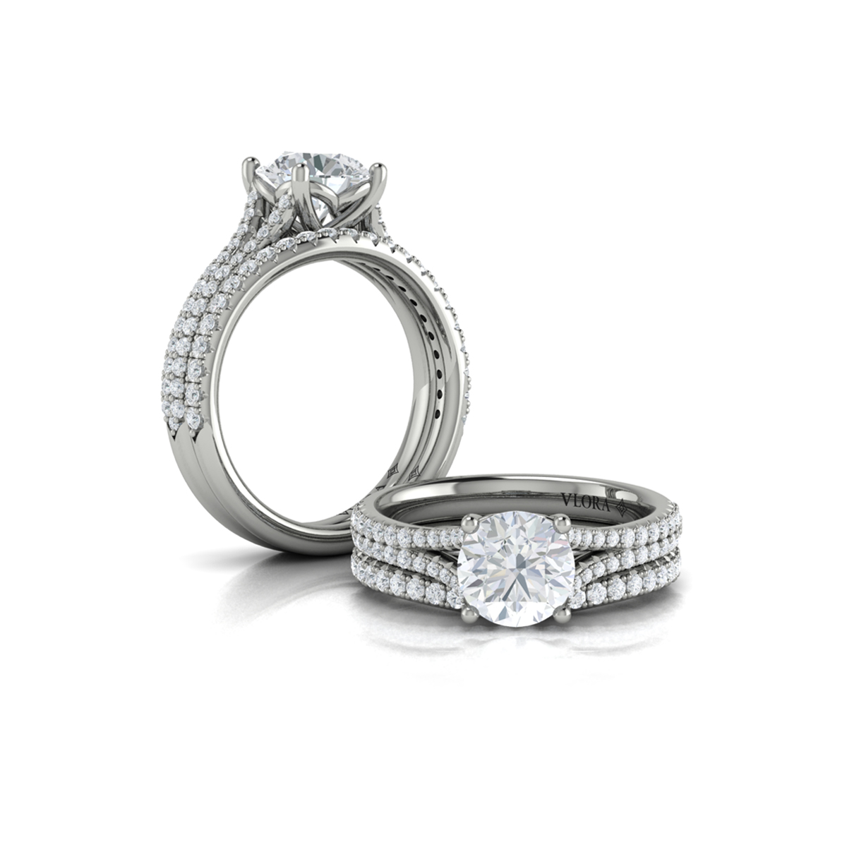 Matching Band for Splendid Cathedral Split Shank Engagement Ring