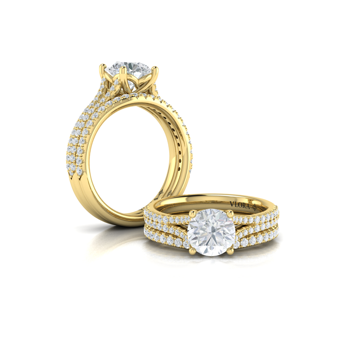 Matching Band for Splendid Cathedral Split Shank Engagement Ring