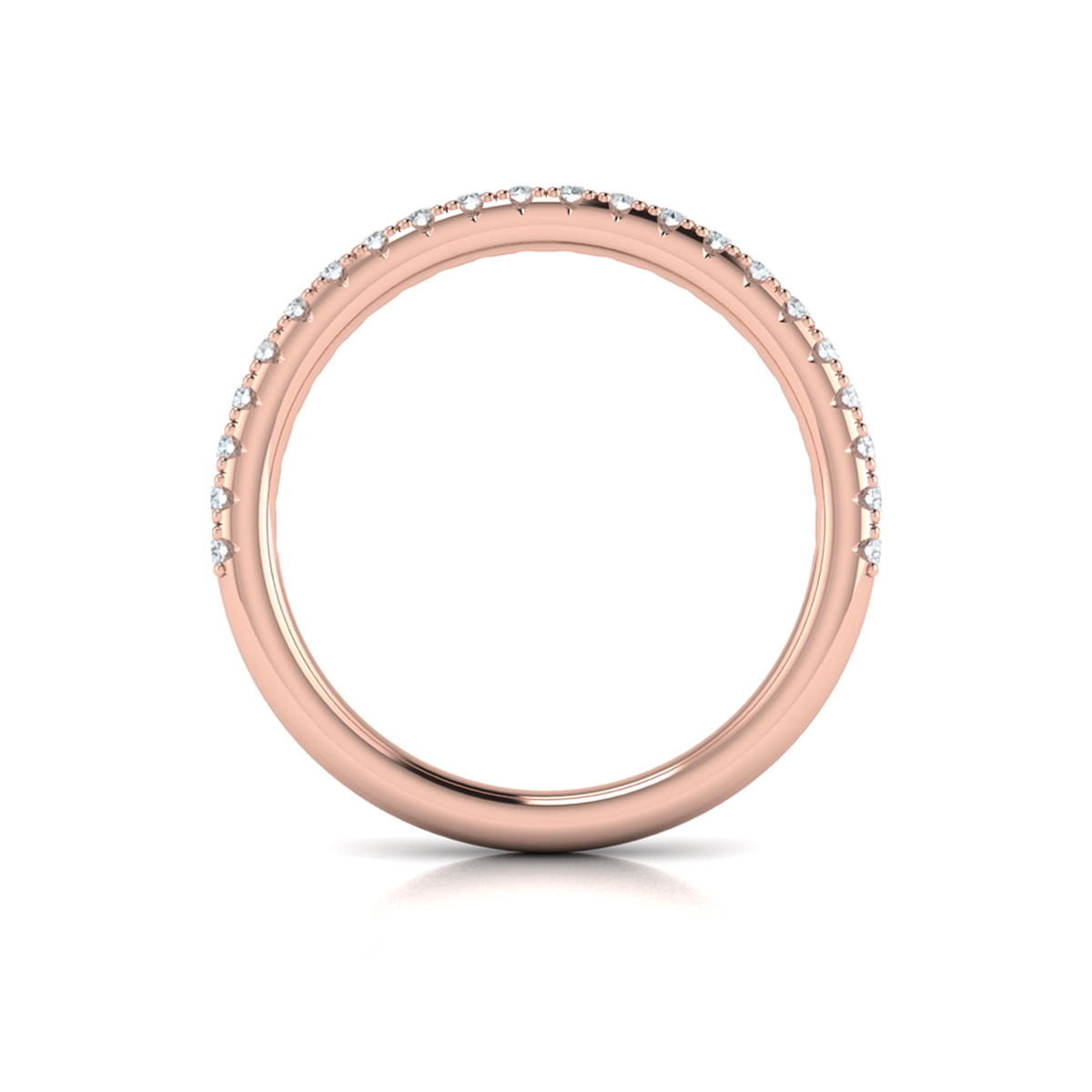Matching Band for Elegant Oval Modern Vintage Engagement Ring