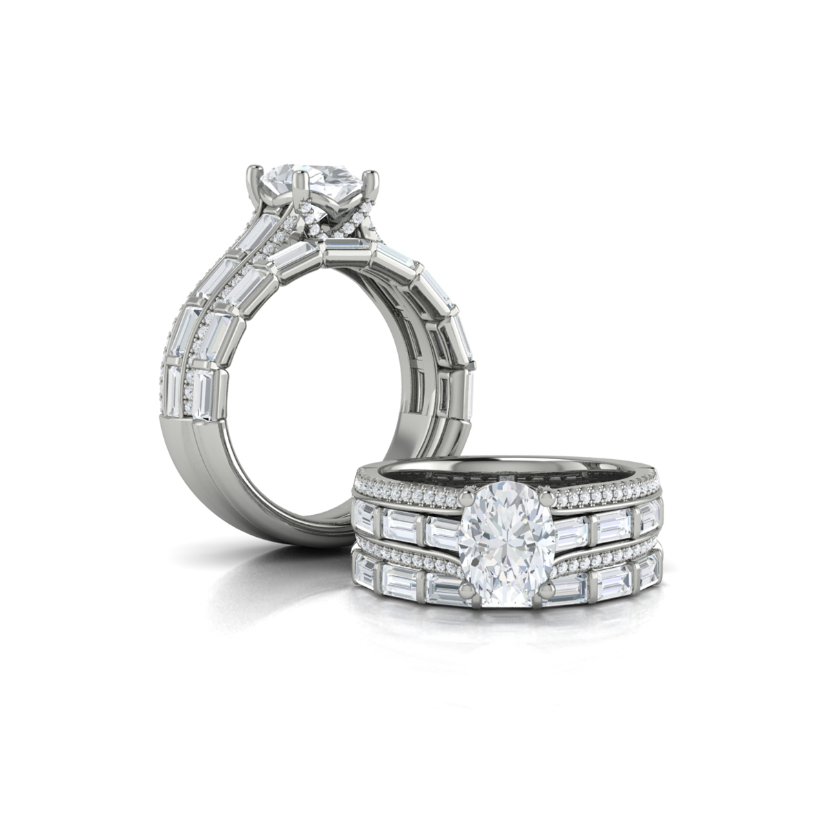 Matching Band for Intricate Oval Engagement Ring