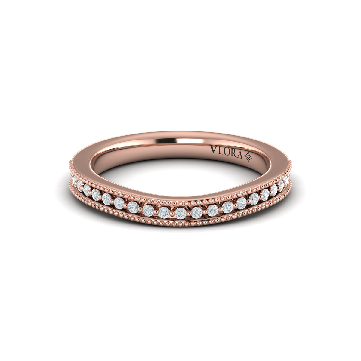 Matching Band for Intricate Hidden Halo Engagement Ring