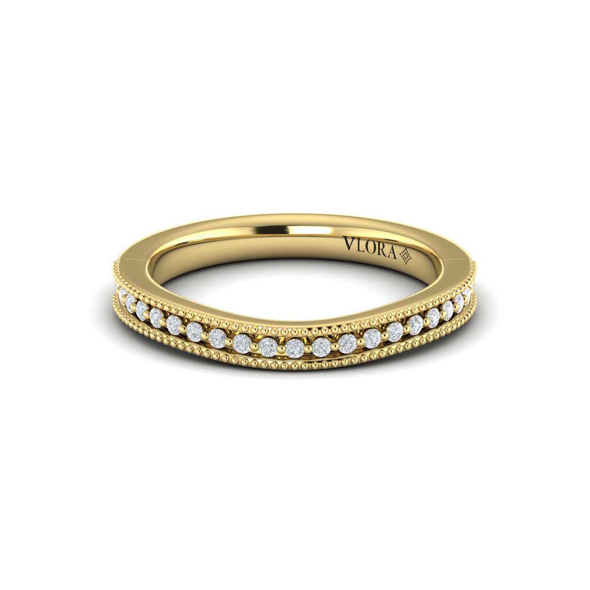 Matching Band for Intricate Hidden Halo Engagement Ring