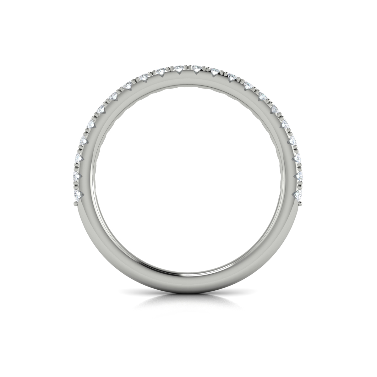 Matching Band for Signature Solitaire Emerald Cut Bezel Engagement Ring