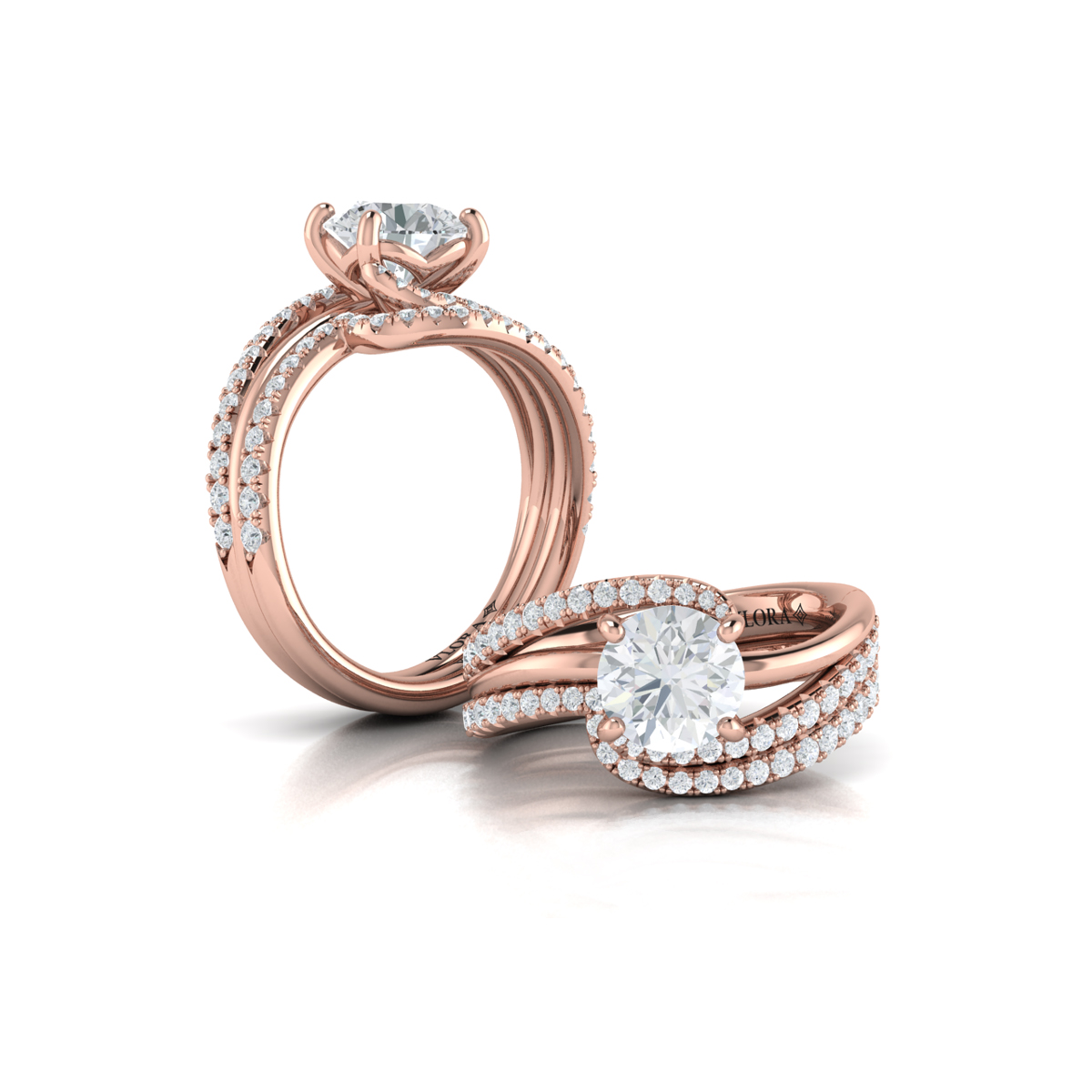 Matching Band for Graceful Curves Engagement Ring
