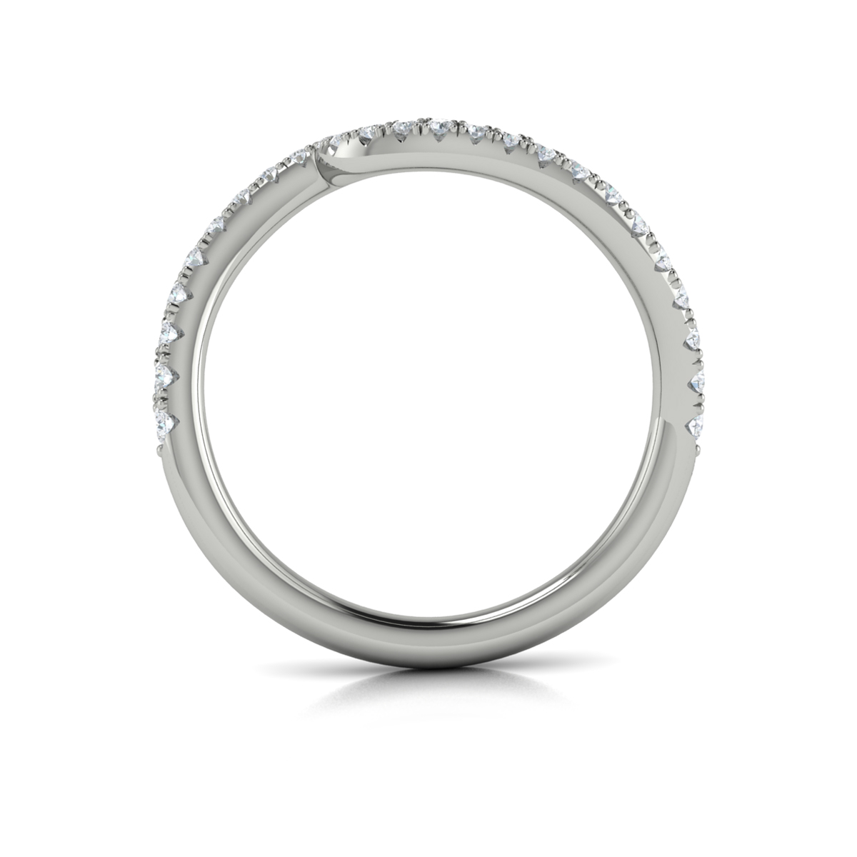 Matching Band for Graceful Curves Engagement Ring