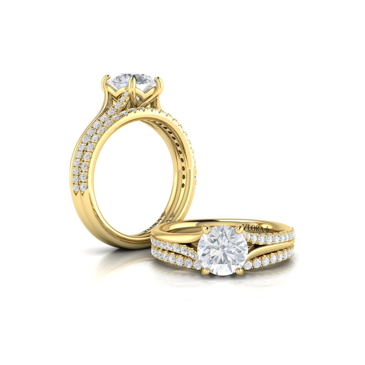 Matching Band for Reflection Engagement Ring