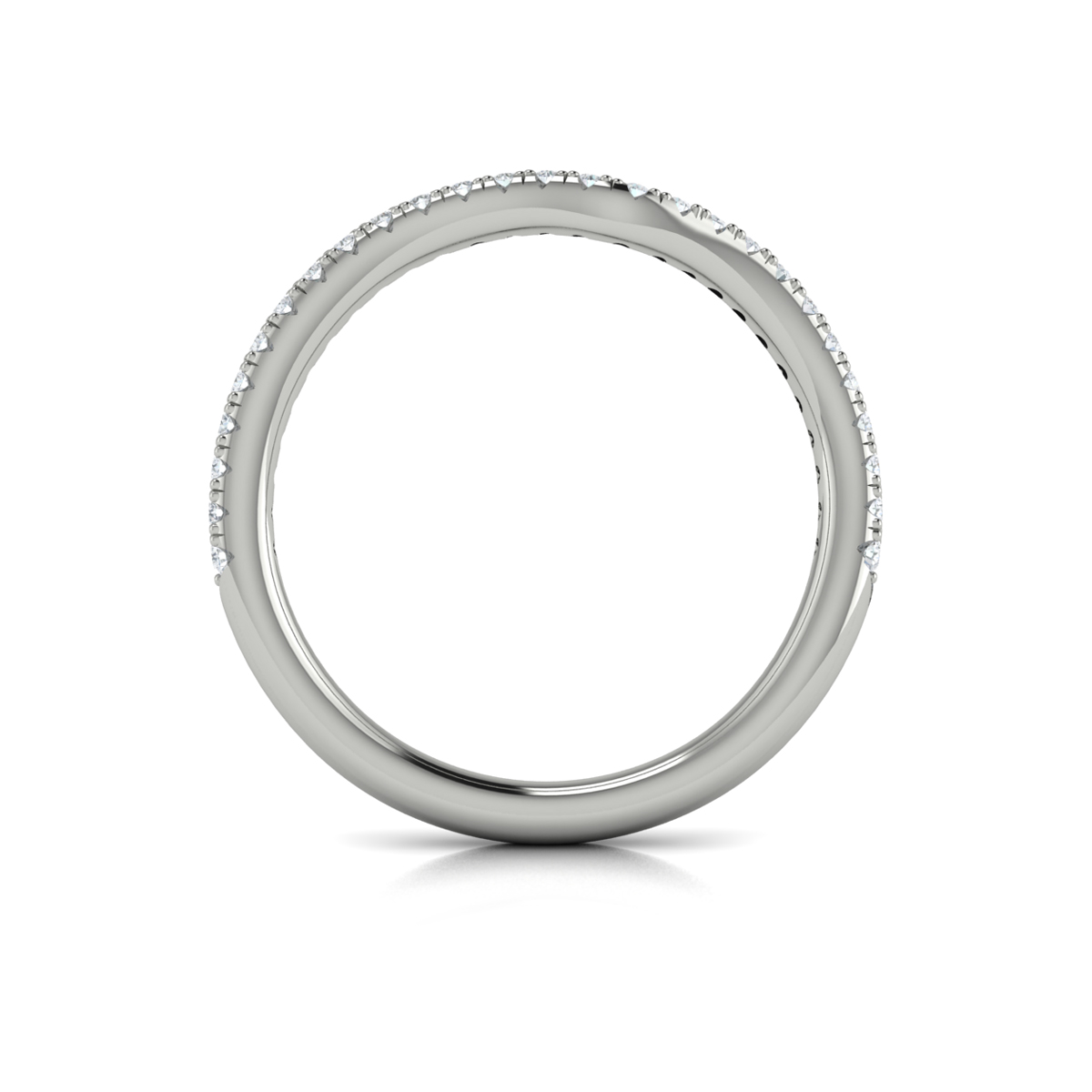 Matching Band for Bypass Oval Engagement Ring