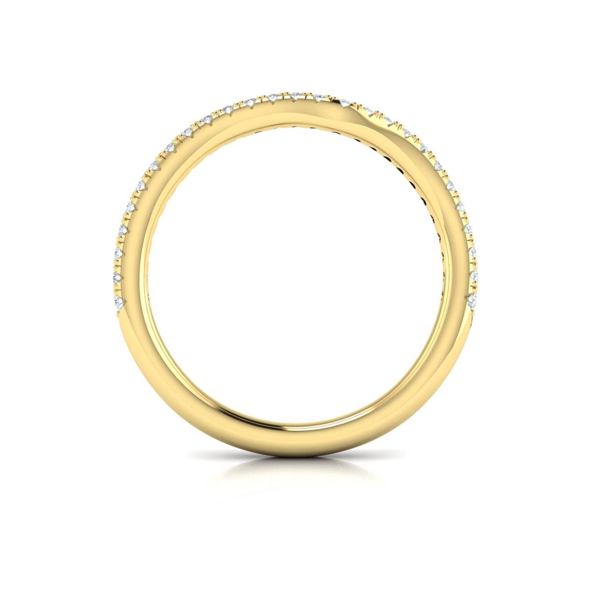 Matching Band for Bypass Oval Engagement Ring
