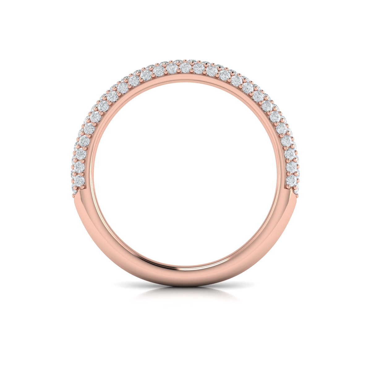 Matching Band for Shimmering Hidden Halo Engagement Ring with Micropave Band