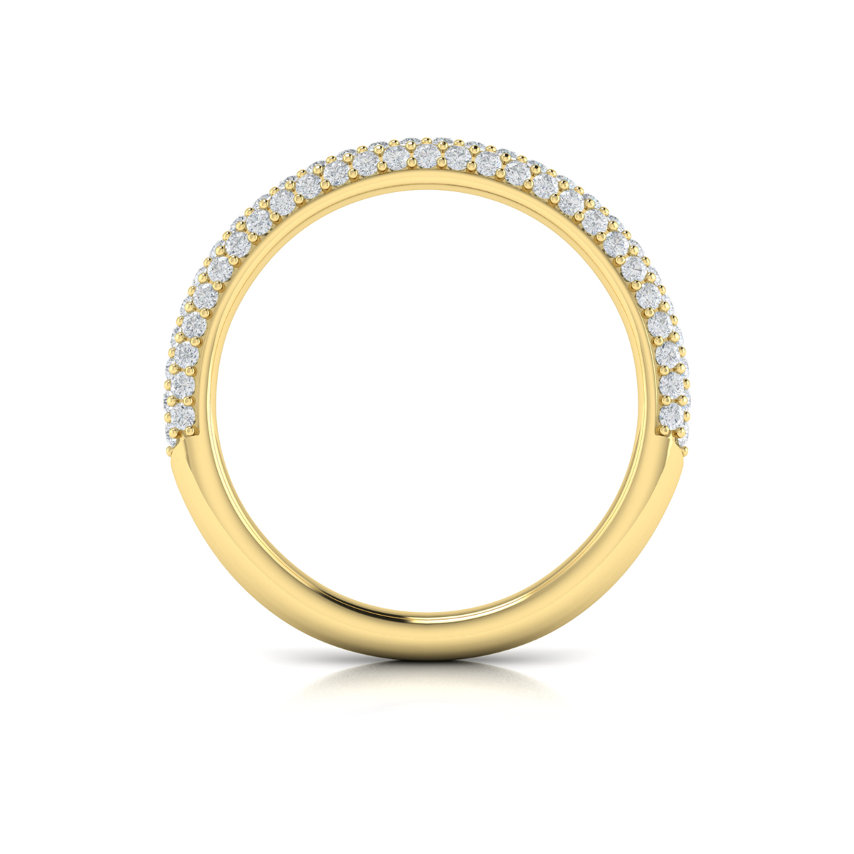 Matching Band for Shimmering Hidden Halo Engagement Ring with Micropave Band