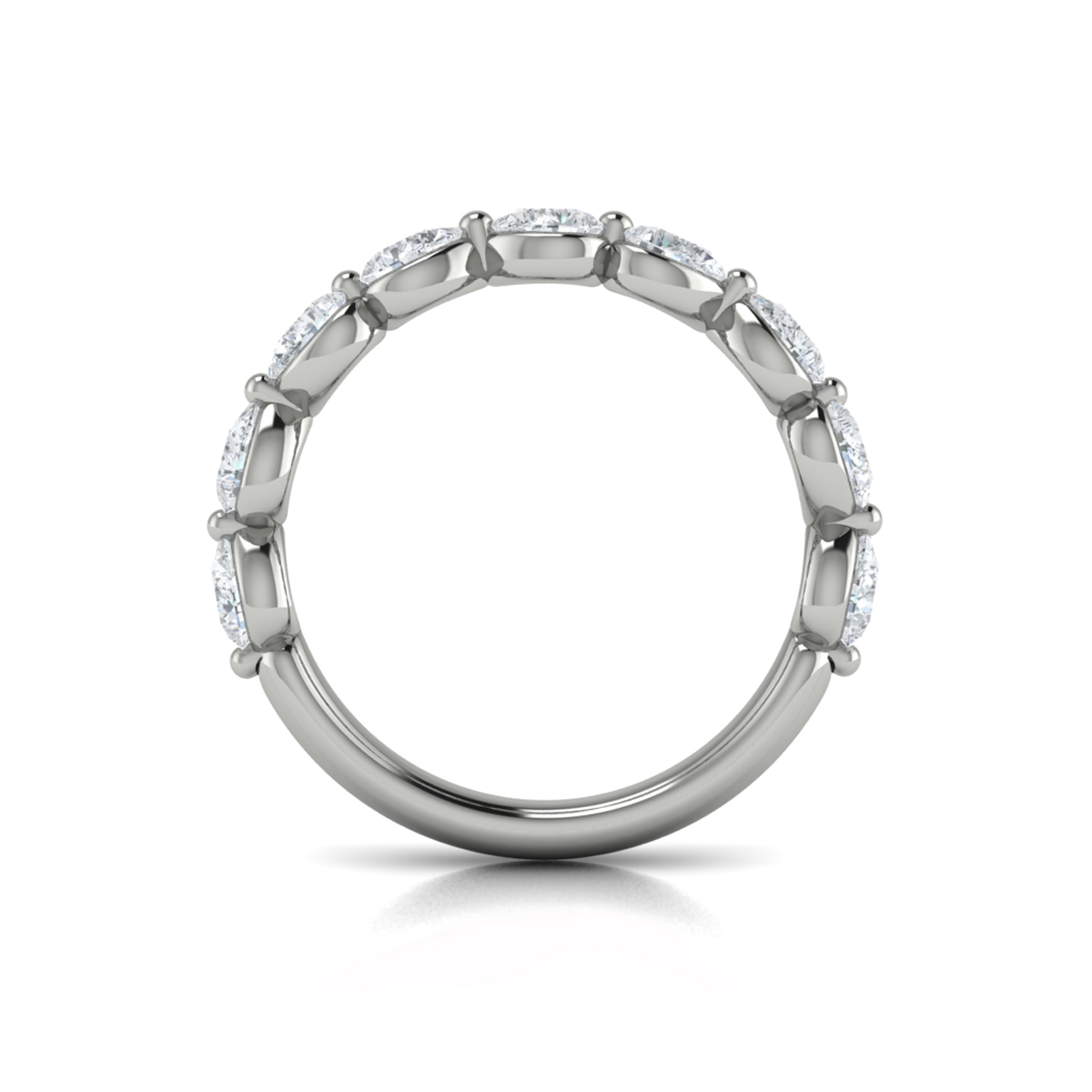 Matching Band for Cascade Oval Engagement Ring