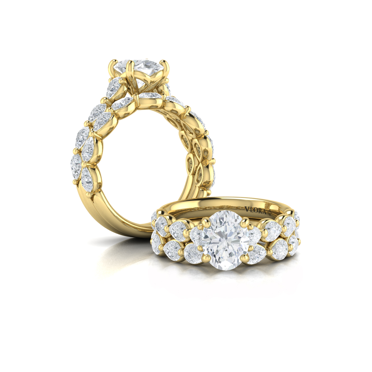 Matching Band for Cascade Oval Engagement Ring