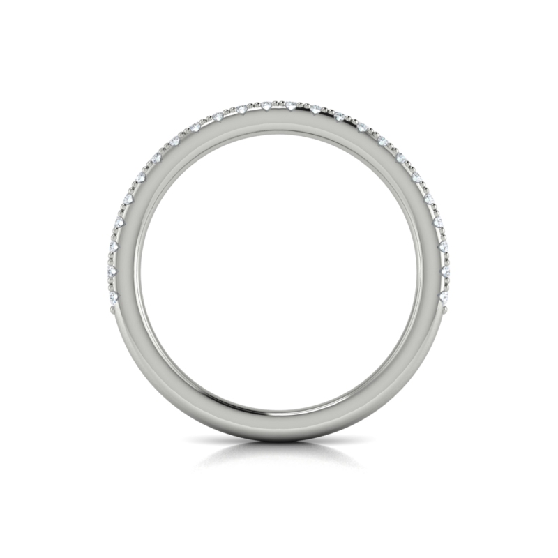 Matching Band for Triple Band Pave Oval Engagement Ring