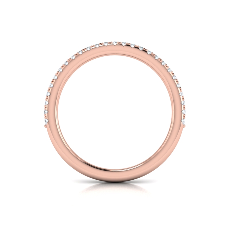 Matching Band for Fluted Emerald Cut Engagement Ring