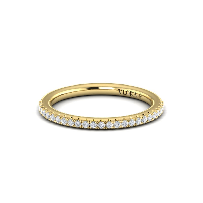 Matching Band for Fluted Emerald Cut Engagement Ring
