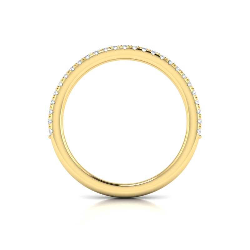 Matching Band for Fluted Emerald Cut Engagement Ring