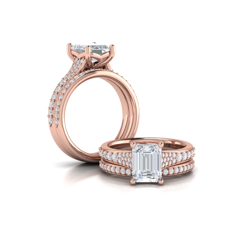 Matching Band for Emerald Cut Cathedral Engagement Ring