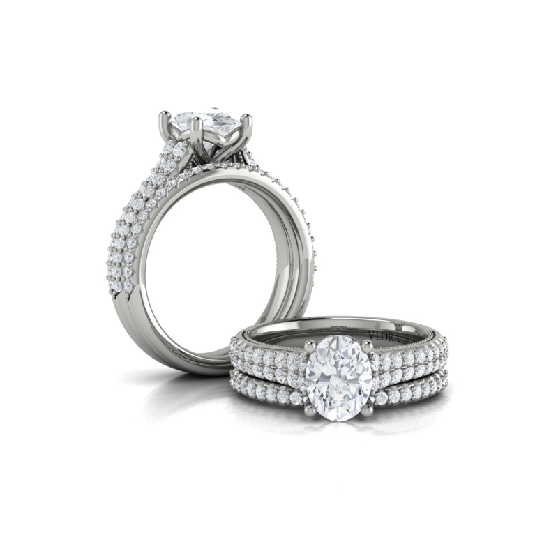 Matching Band for Oval Pave Cathedral Engagement Ring