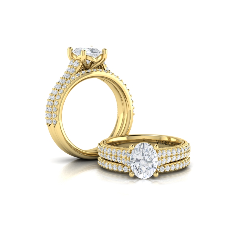 Matching Band for Oval Pave Cathedral Engagement Ring