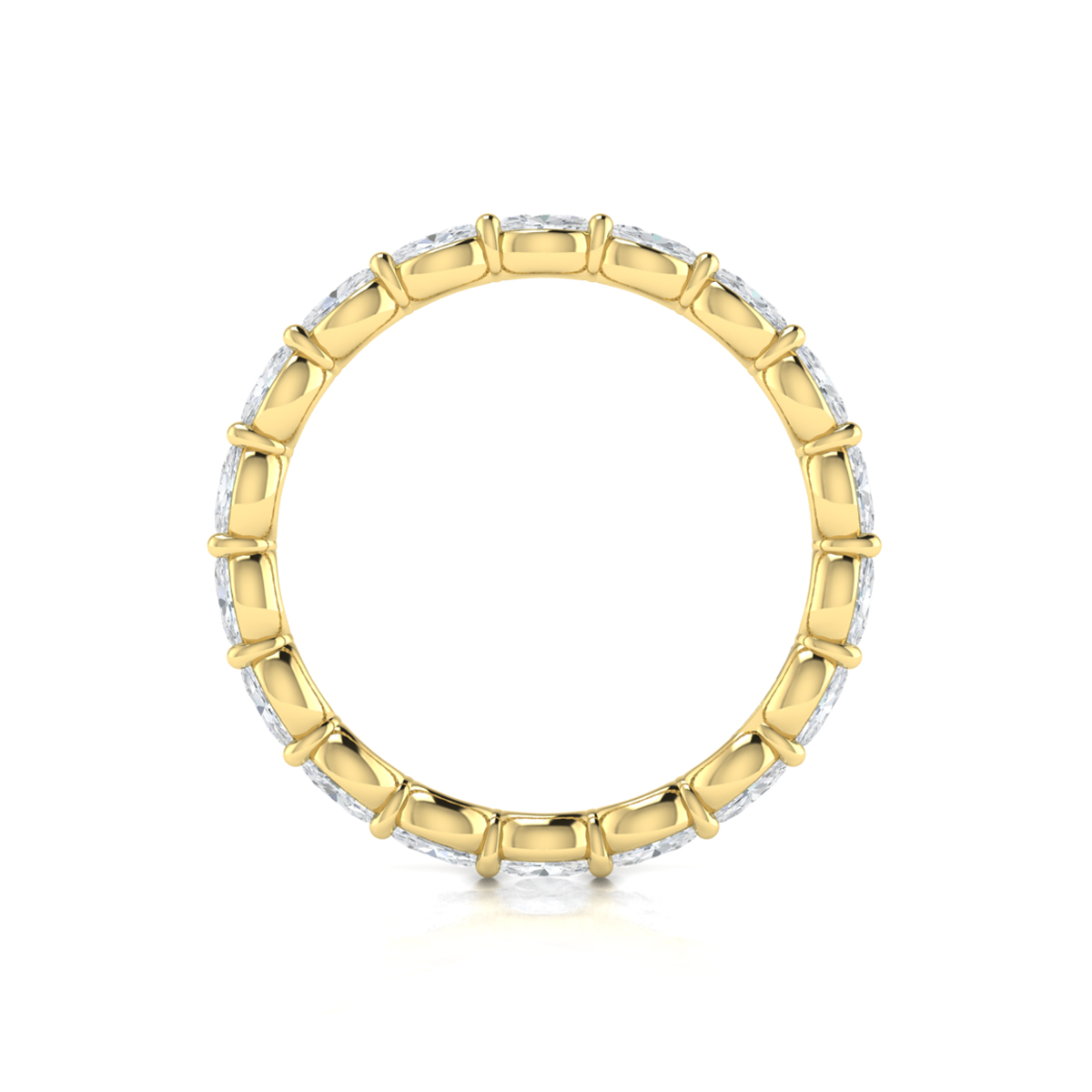 Graceful Oval Eternity Band